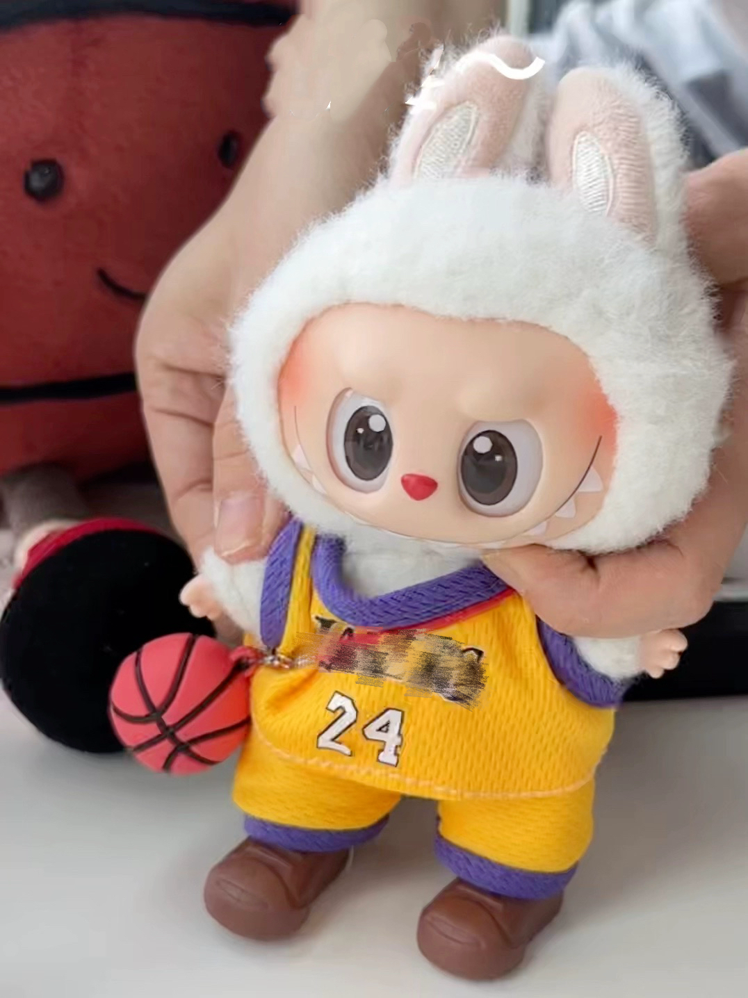Basketball Clothes for 15-17cm Labubu Doll, 4 Pcs Doll's Sports Wear Outfits Gym Clothes