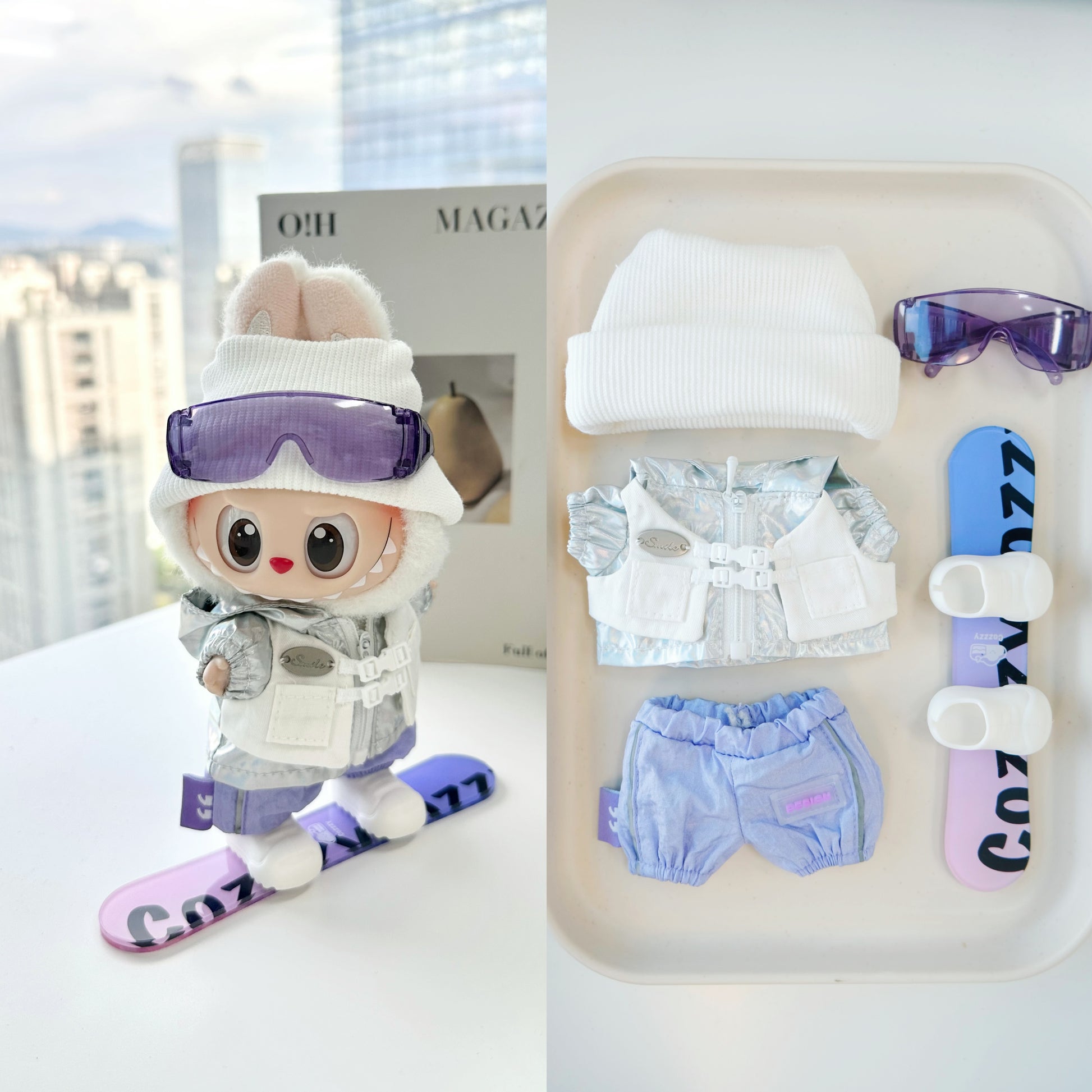 Ski Snowboarding Clothes for 15–17cm collectible dolls, product view 3