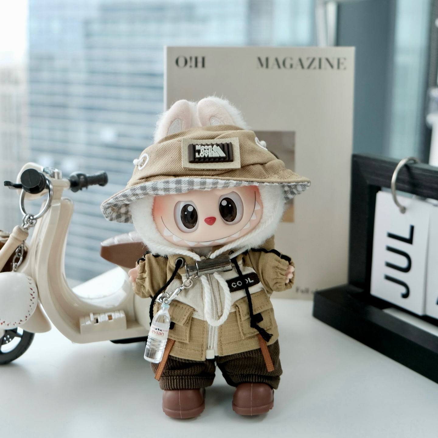 Hiking Climbing Clothes for 15-17cm Labubu Doll, 5 Pcs Doll's Sports Wear Outfits Outdoor Clothes