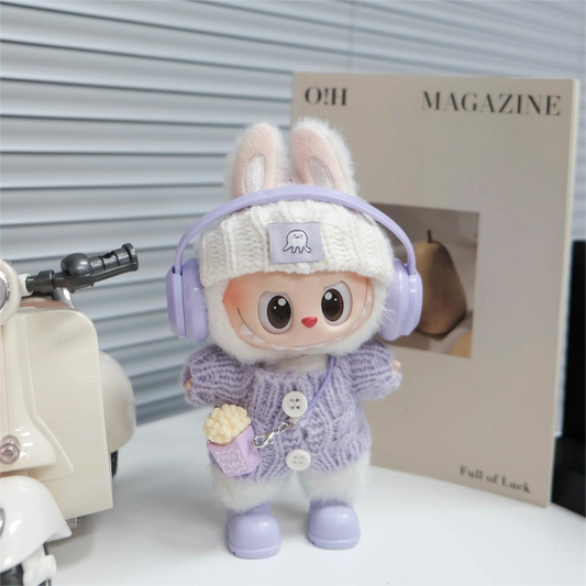 Cute Rabbit Crochet Set for 15–17cm collectible dolls, product view 2