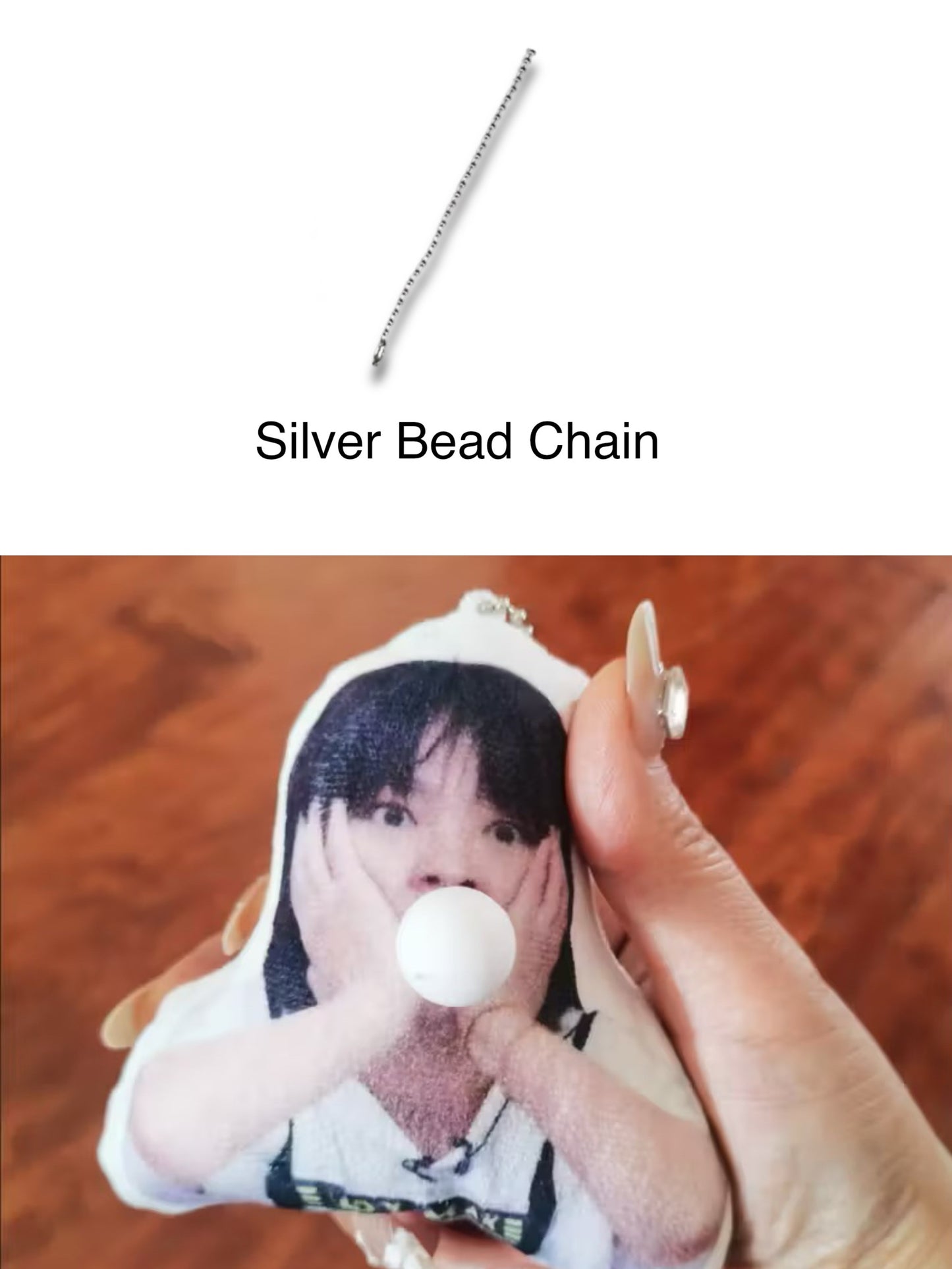 Custom Photo Squeaking Bubble Keychain - Personalized Picture Plush Bag Charm & Funny Car Mirror Hanging Ornament, Unique Stress Relief Squeaky Pendant Gag Gift for Friends, Couples & Pet Lovers