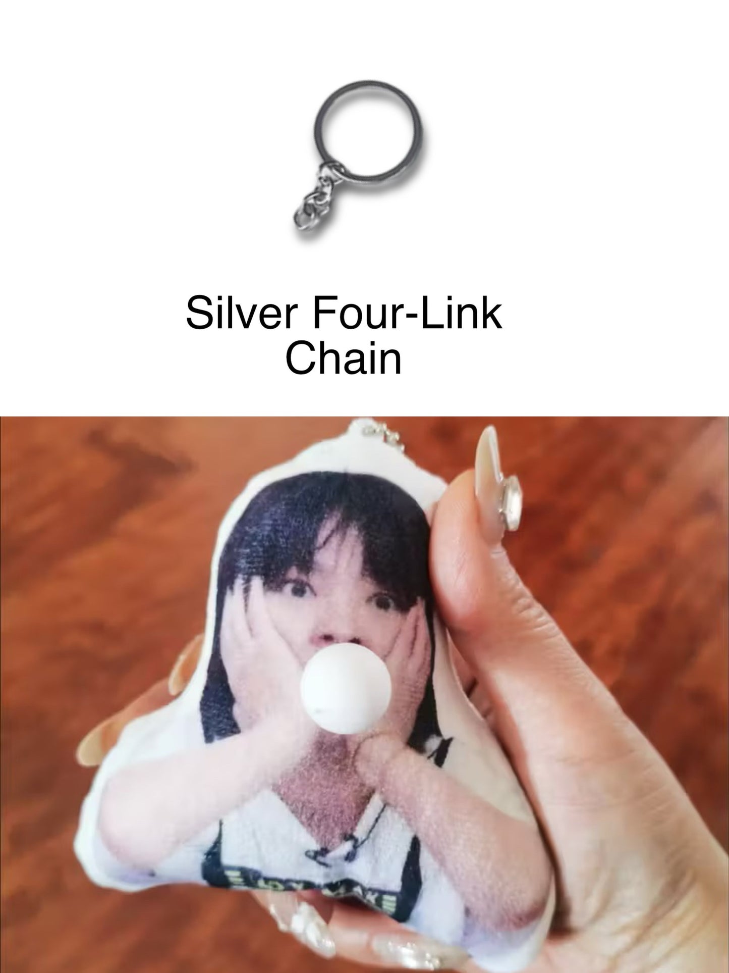 Custom Photo Squeaking Bubble Keychain - Personalized Picture Plush Bag Charm & Funny Car Mirror Hanging Ornament, Unique Stress Relief Squeaky Pendant Gag Gift for Friends, Couples & Pet Lovers