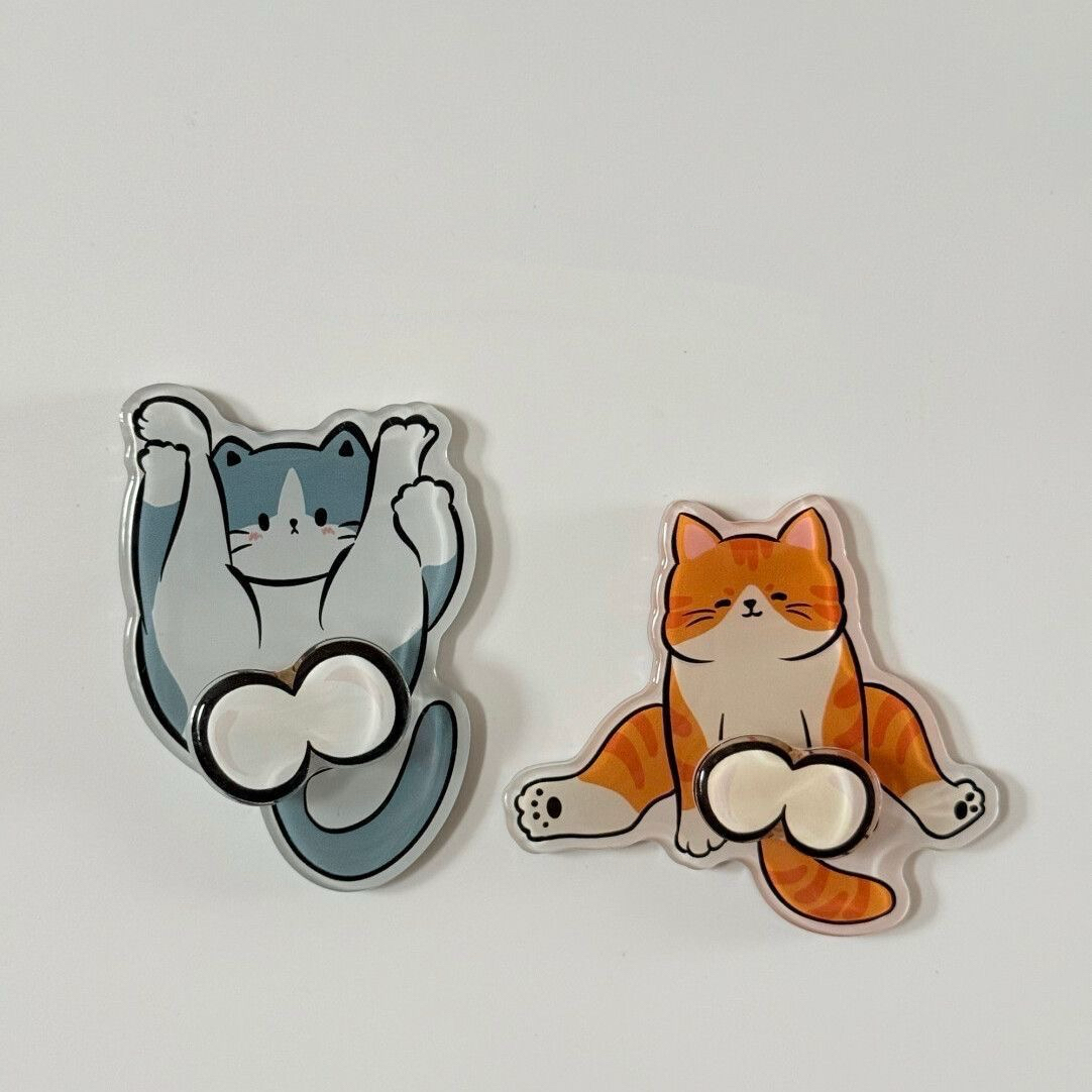 Funny Rotating Cat Balls Refrigerator Magnets, Cute Spinning Cat Butt Acrylic Fridge Magnet Set, Novelty Hilarious Fidget Stress Relief Decor Gag
