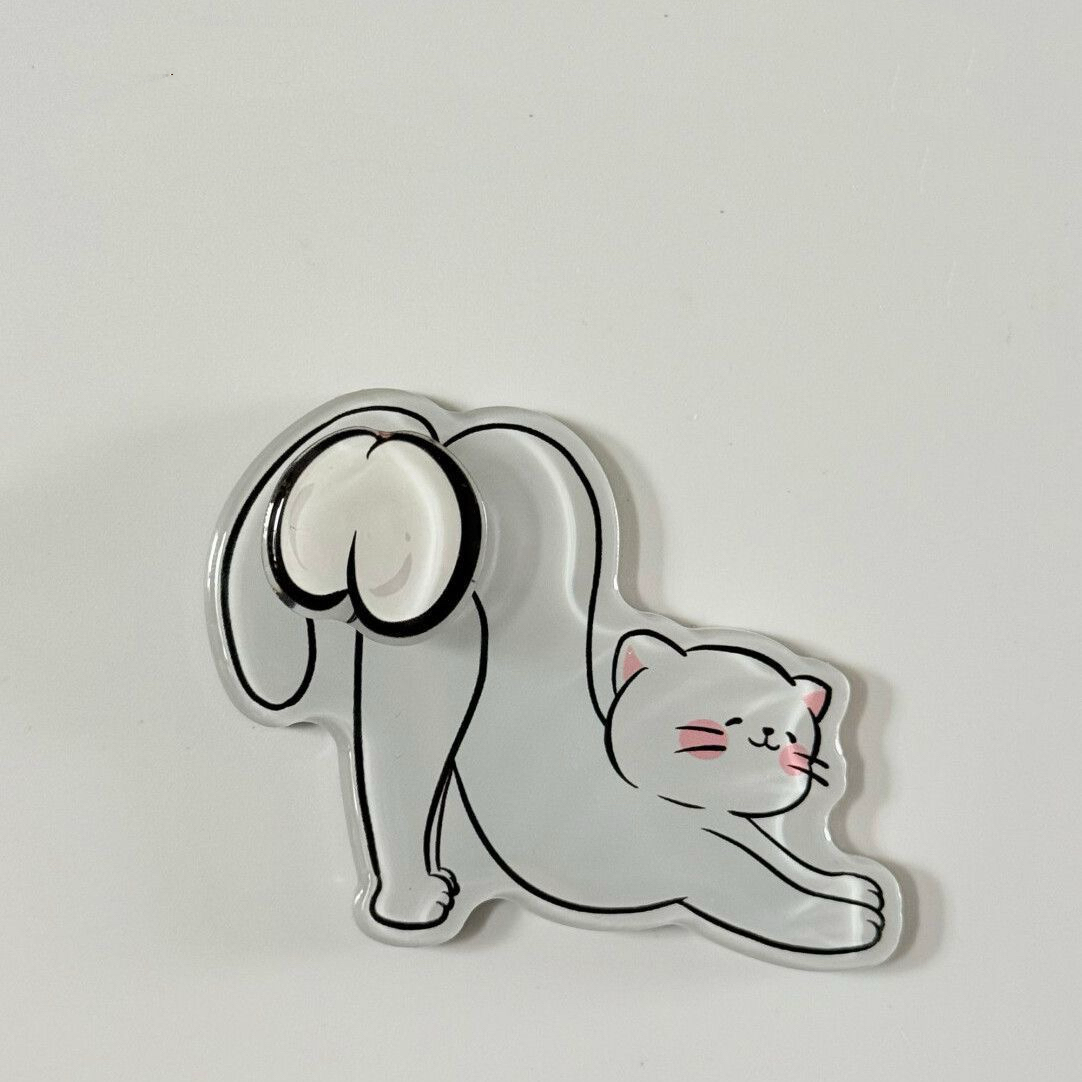 Funny Rotating Cat Balls Refrigerator Magnets, Cute Spinning Cat Butt Acrylic Fridge Magnet Set, Novelty Hilarious Fidget Stress Relief Decor Gag