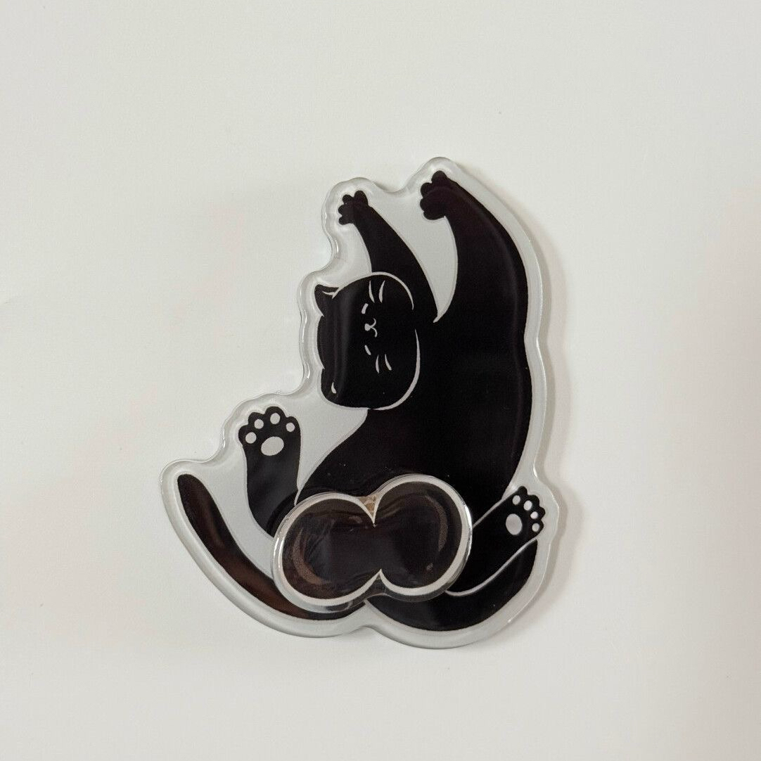 Funny Rotating Cat Balls Refrigerator Magnets, Cute Spinning Cat Butt Acrylic Fridge Magnet Set, Novelty Hilarious Fidget Stress Relief Decor Gag