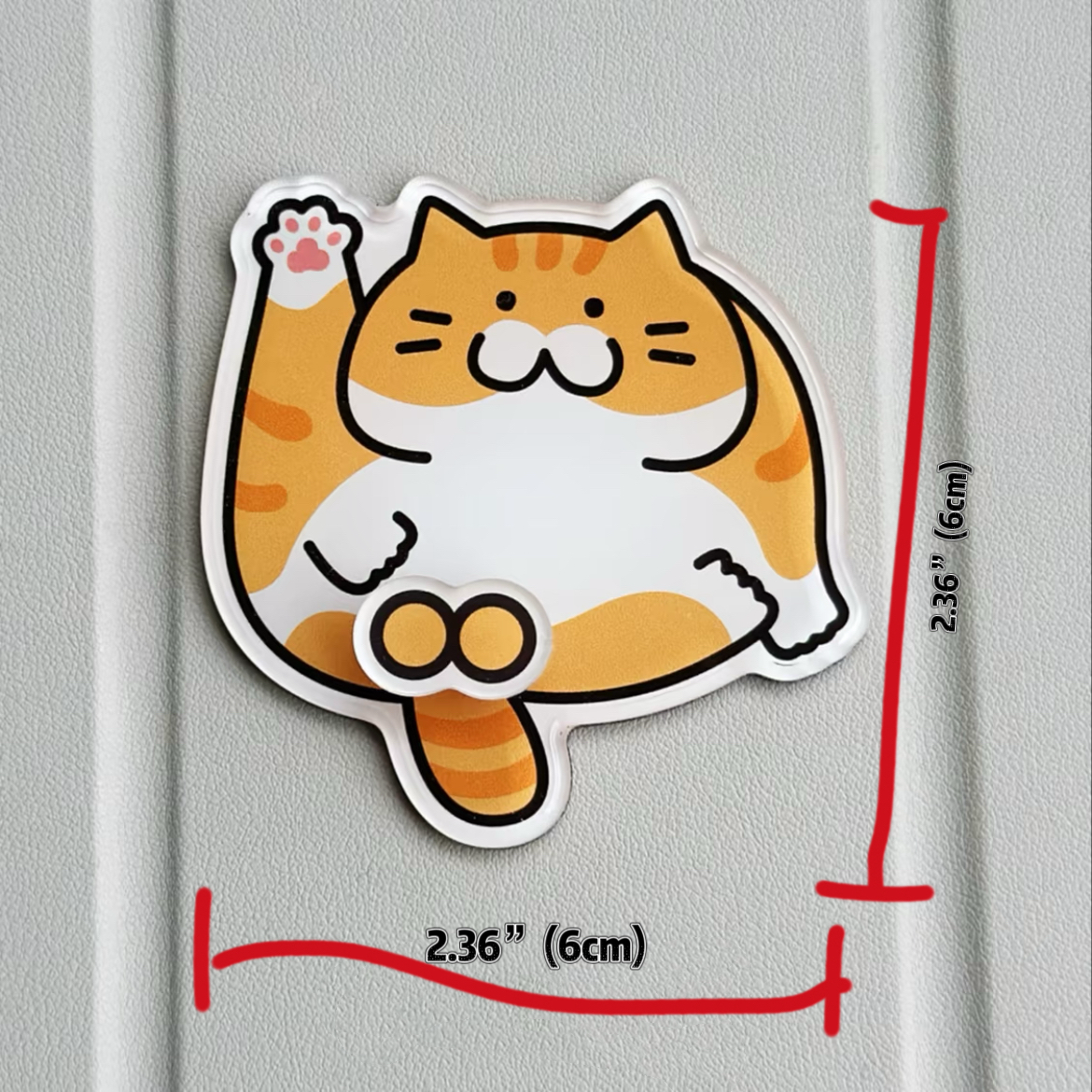 Funny Rotating Cat Balls Refrigerator Magnets, Cute Spinning Cat Butt Acrylic Fridge Magnet Set, Novelty Hilarious Fidget Stress Relief Decor Gag