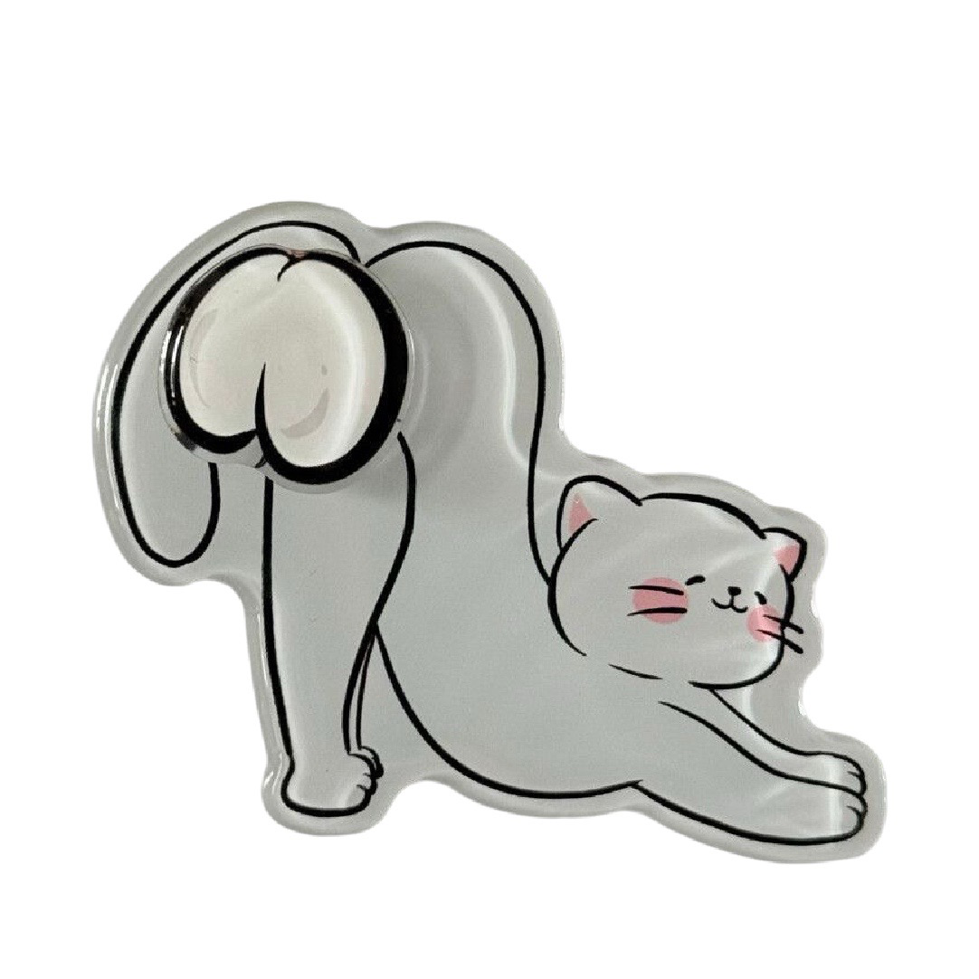 Funny Rotating Cat Balls Refrigerator Magnets, Cute Spinning Cat Butt Acrylic Fridge Magnet Set, Novelty Hilarious Fidget Stress Relief Decor Gag