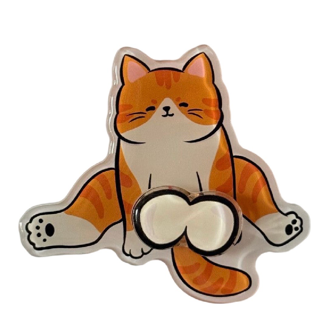Funny Rotating Cat Balls Refrigerator Magnets, Cute Spinning Cat Butt Acrylic Fridge Magnet Set, Novelty Hilarious Fidget Stress Relief Decor Gag