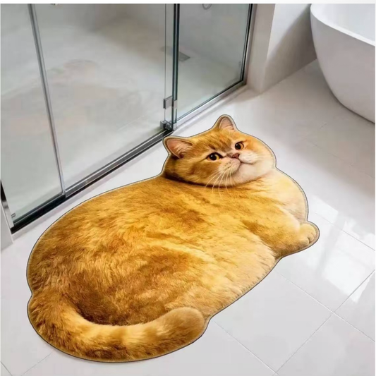 3D Realistic Dog Shaped Bath Mat & Floor Rug - Ultra Soft Absorbent Plush Area Rug, Non-Slip Cute Animal Shaped Door Mat