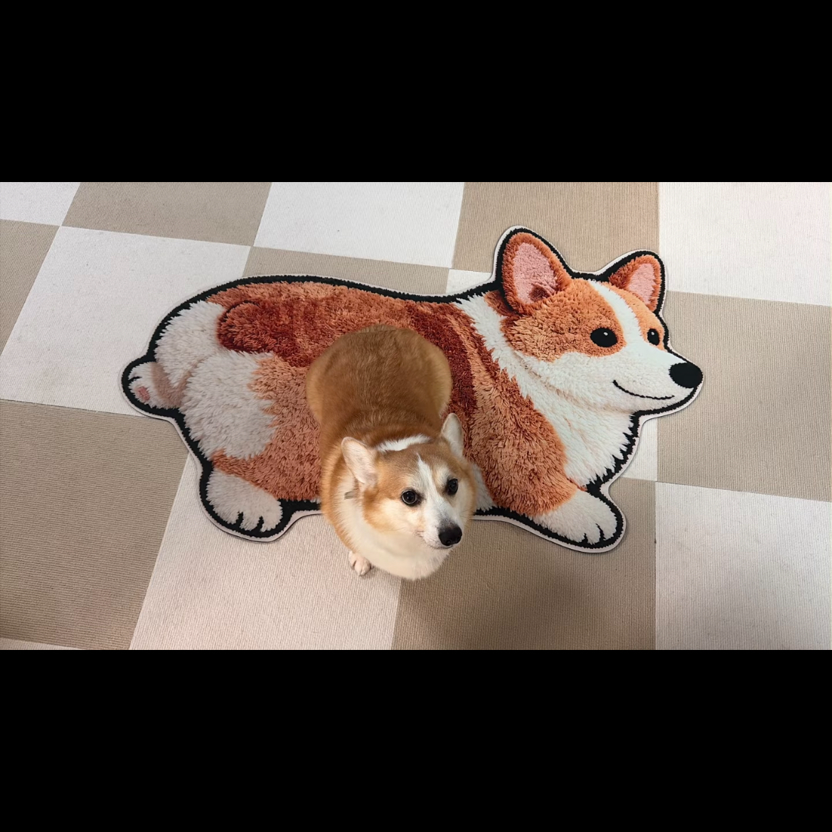 3D Realistic Dog Shaped Bath Mat & Floor Rug - Ultra Soft Absorbent Plush Area Rug, Non-Slip Cute Animal Shaped Door Mat