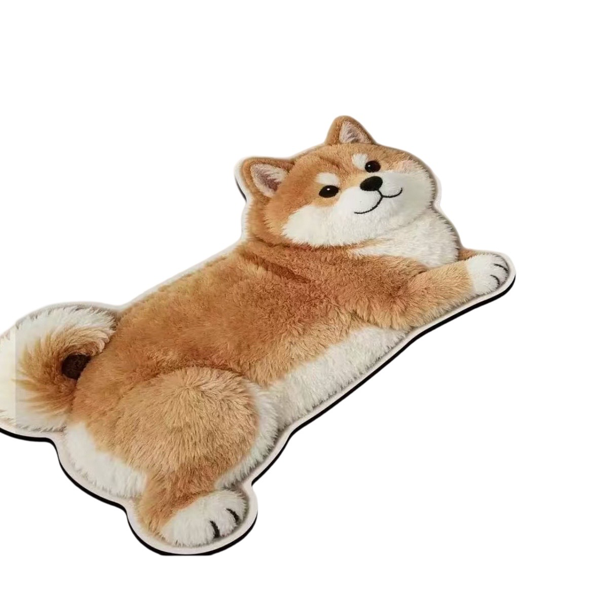 3D Realistic Dog Shaped Bath Mat & Floor Rug - Ultra Soft Absorbent Plush Area Rug, Non-Slip Cute Animal Shaped Door Mat