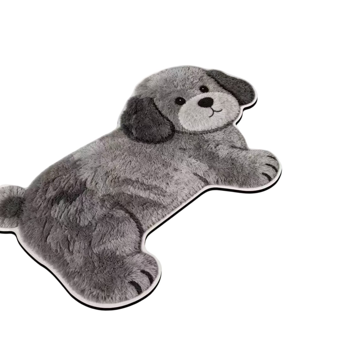 3D Realistic Dog Shaped Bath Mat & Floor Rug - Ultra Soft Absorbent Plush Area Rug, Non-Slip Cute Animal Shaped Door Mat