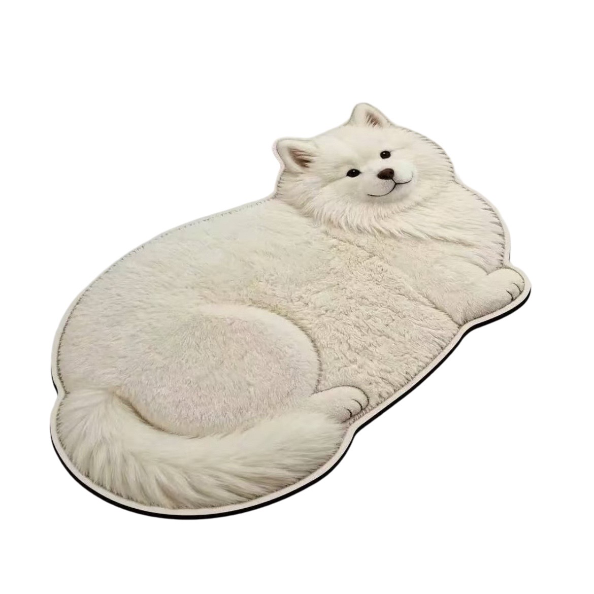 3D Realistic Dog Shaped Bath Mat & Floor Rug - Ultra Soft Absorbent Plush Area Rug, Non-Slip Cute Animal Shaped Door Mat