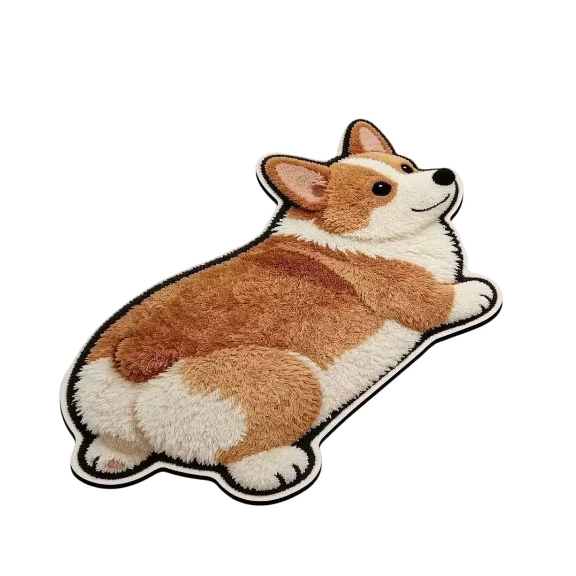 3D Realistic Dog Shaped Bath Mat & Floor Rug - Ultra Soft Absorbent Plush Area Rug, Non-Slip Cute Animal Shaped Door Mat