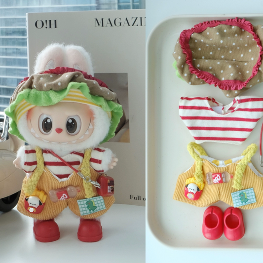 Hamburger Costume Set for 15–17cm collectible dolls