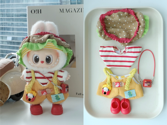 Hamburger Costume Set for 15–17cm collectible dolls, product view 2