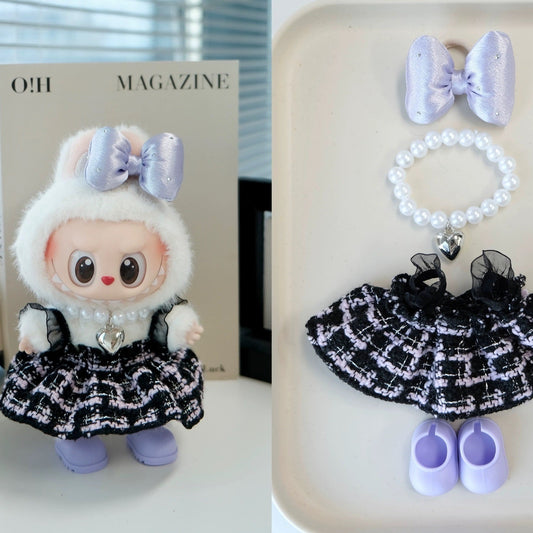 Kuromi-Style Skirt Outfit for 15–17cm collectible dolls