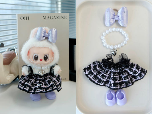Kuromi-Style Skirt Outfit for 15–17cm collectible dolls, product view 2
