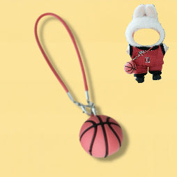 Mini Basketball Training Accessories for 12-17cm Plush Dolls | Removable Sports Equipment Set