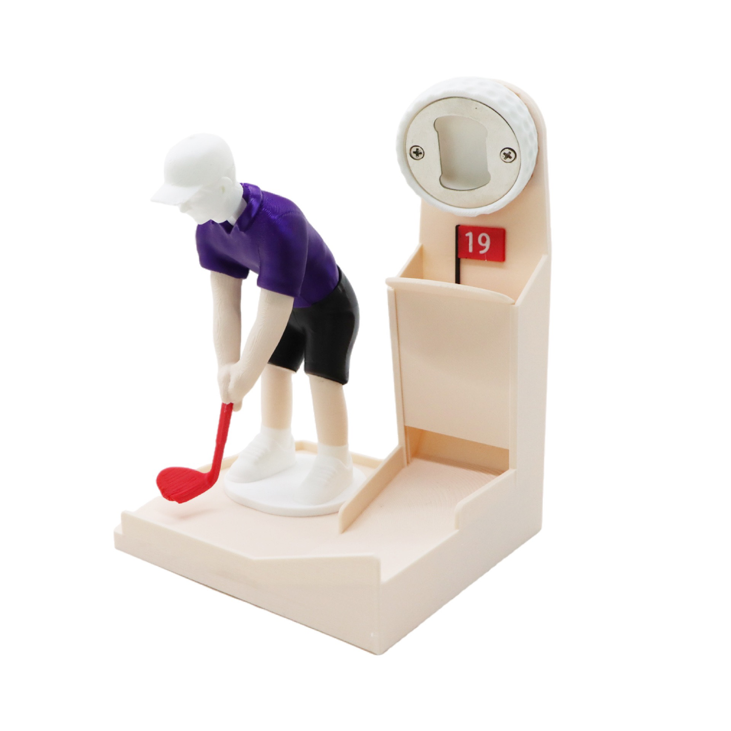 Sports Bottle Opener & Bottle Cap Launcher, Funny Beer Cap Shooting Game with Character Figurine, Novelty Bar Accessory, Unique Gifts for Men, Dad, Husband, Sports & Golf Lovers