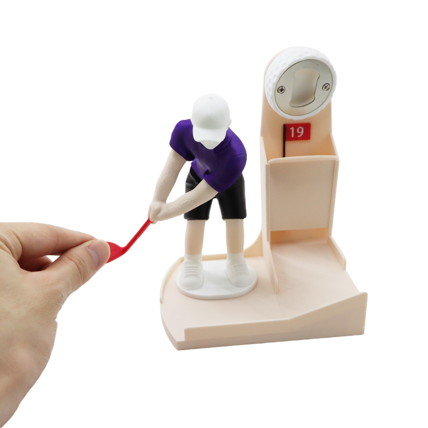 Sports Bottle Opener & Bottle Cap Launcher, Funny Beer Cap Shooting Game with Character Figurine, Novelty Bar Accessory, Unique Gifts for Men, Dad, Husband, Sports & Golf Lovers