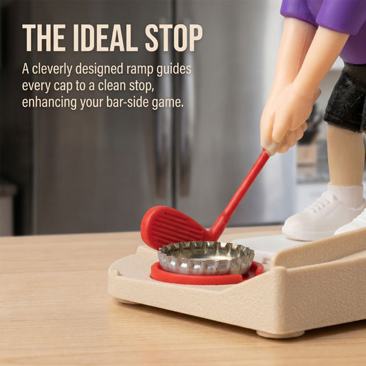 Sports Bottle Opener & Bottle Cap Launcher, Funny Beer Cap Shooting Game with Character Figurine, Novelty Bar Accessory, Unique Gifts for Men, Dad, Husband, Sports & Golf Lovers