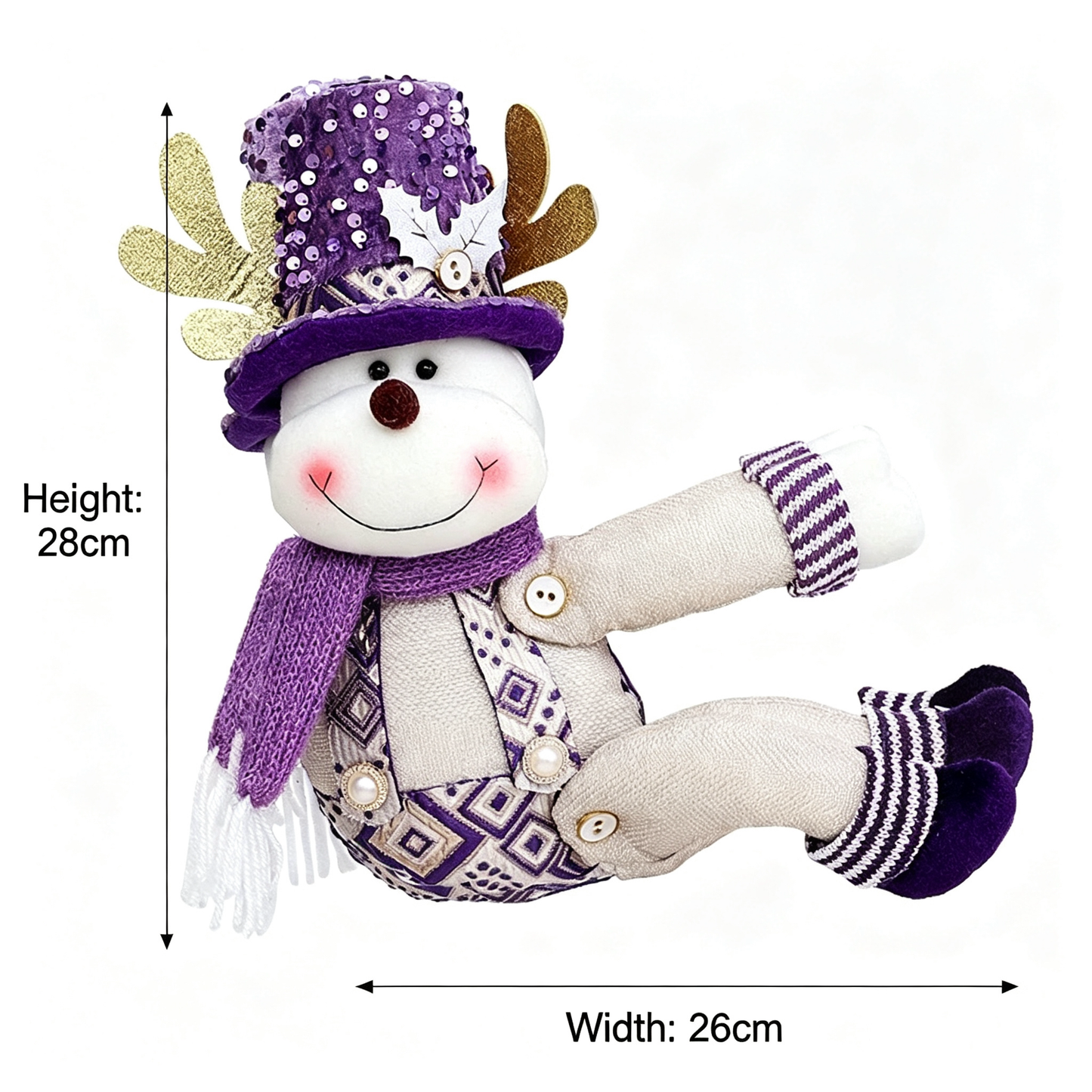 Elk Style Christmas Curtain Tiebacks, 2PCS Plush Holiday Curtain Holders with Wraparound Arms and Legs, No-Drill Festive Window Decorations