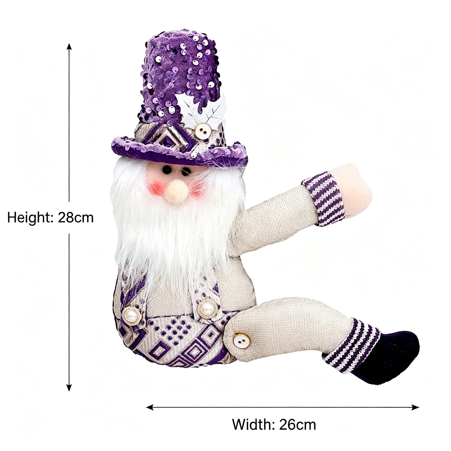 Santa Christmas Curtain Tiebacks, 2PCS Plush Holiday Curtain Holders with Wraparound Arms and Legs, No-Drill Festive Window Decorations for Living Room, Bedroom and Holiday Home Décor