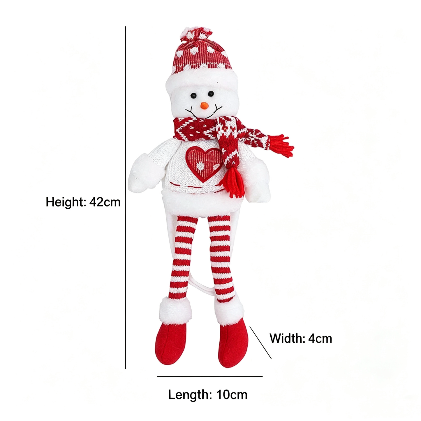 Snowman Style Christmas Curtain Tiebacks, 2PCS Plush Holiday Curtain Holders with Wraparound Arms and Legs, No-Drill Festive Window Decorations for Living Room, Bedroom and Holiday Home Décor