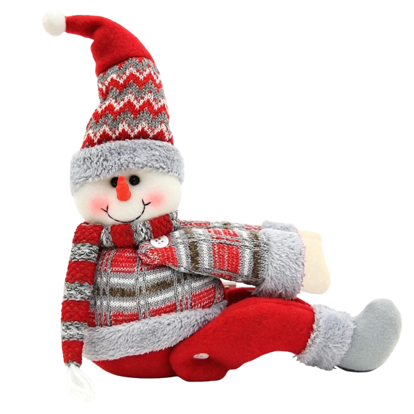 Snowman Style Christmas Curtain Tiebacks, 2PCS Plush Holiday Curtain Holders with Wraparound Arms and Legs, No-Drill Festive Window Decorations for Living Room, Bedroom and Holiday Home Décor
