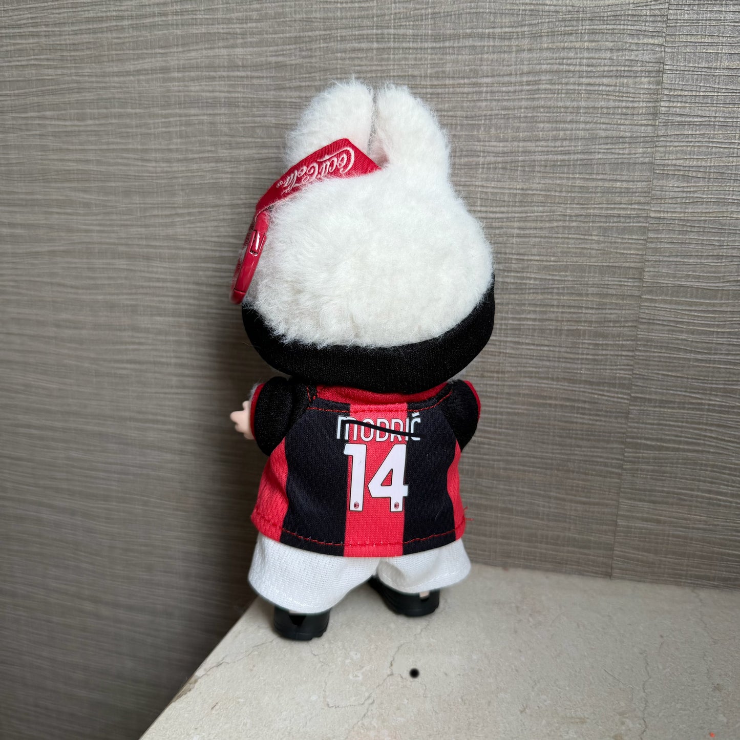 AC Milan-Style Mini Soccer Jersey Set for 15-17cm Plush Dolls | 5-Piece Football Uniform