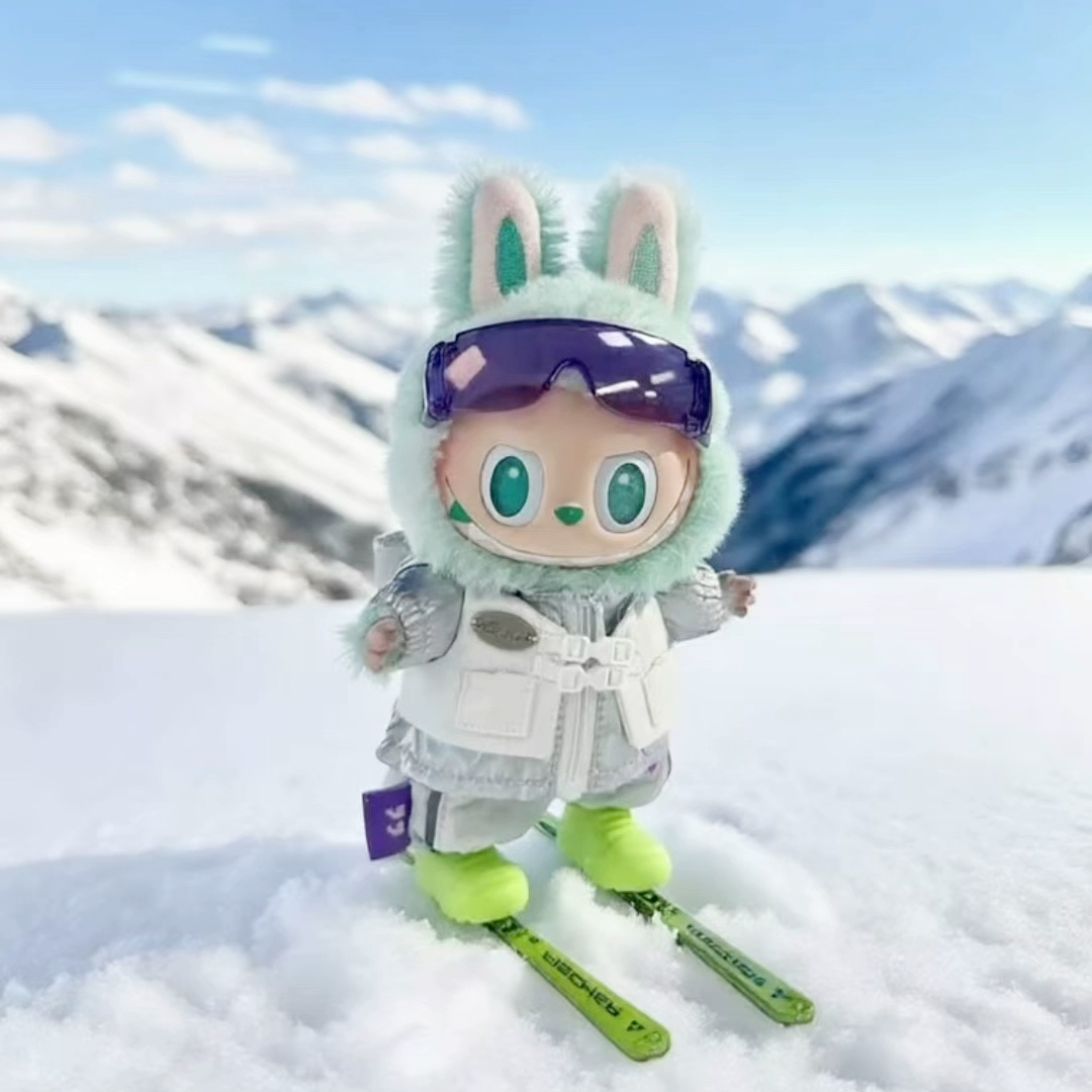 Ski Boards Clothes for 15-17cm Labubu Doll, 5 Pcs Doll's Sports Luxury Outfits Clothes