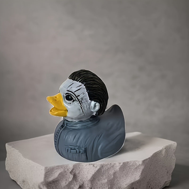 Classic American Horror Movie Inspired Duck Figurines, Resin Monster Duck Statue Collection, 4 Styles, Gothic Halloween Desk Shelf Decor, Creepy Gift for Horror Fans