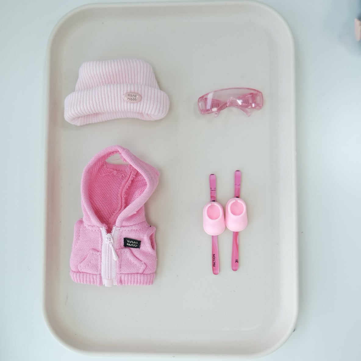Ski Boards Clothes for 10-12cm Labubu Doll, 4 Pcs Doll's Sports Luxury Outfits Clothes