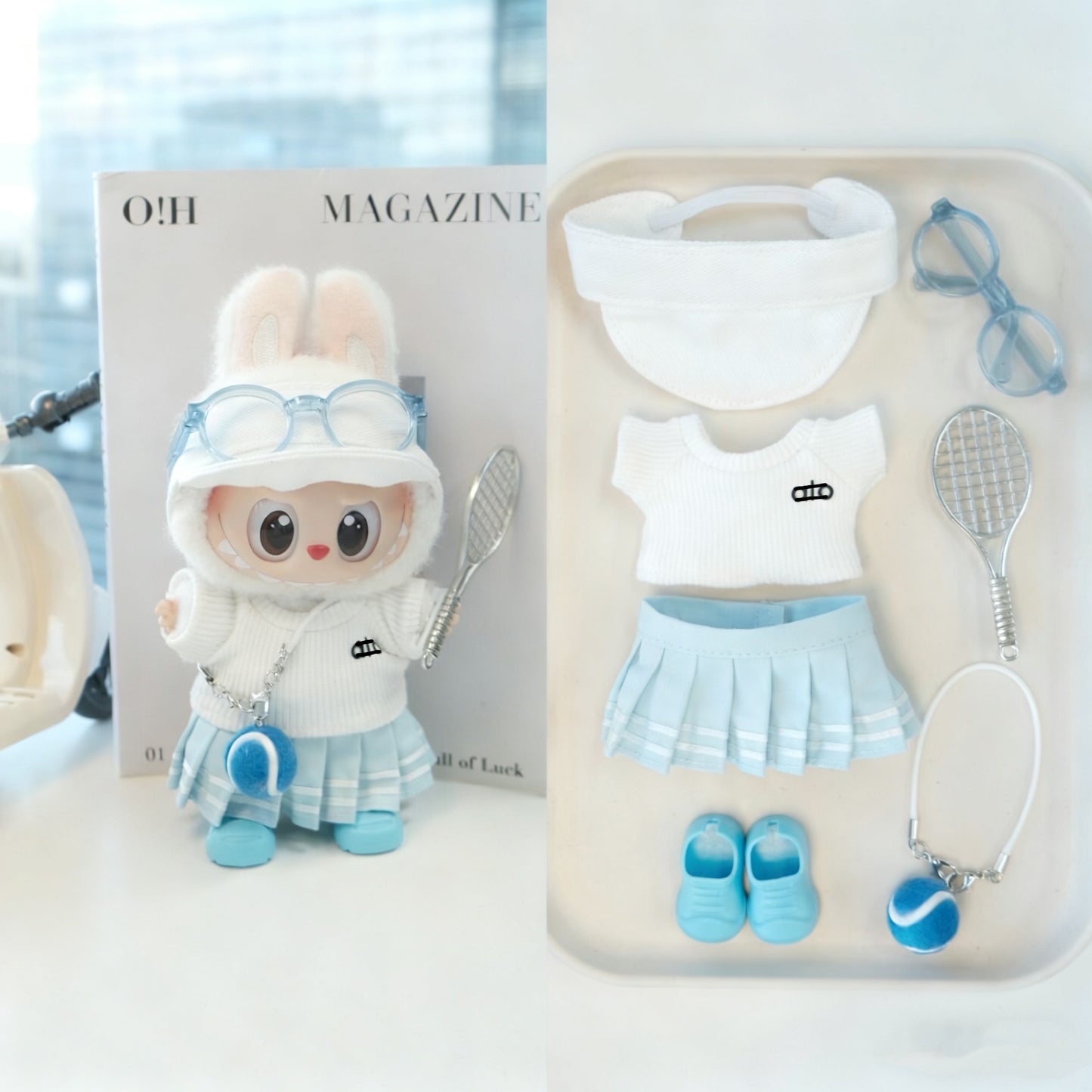 Tennis Skirt Clothes for 15–17cm collectible dolls, product view 7