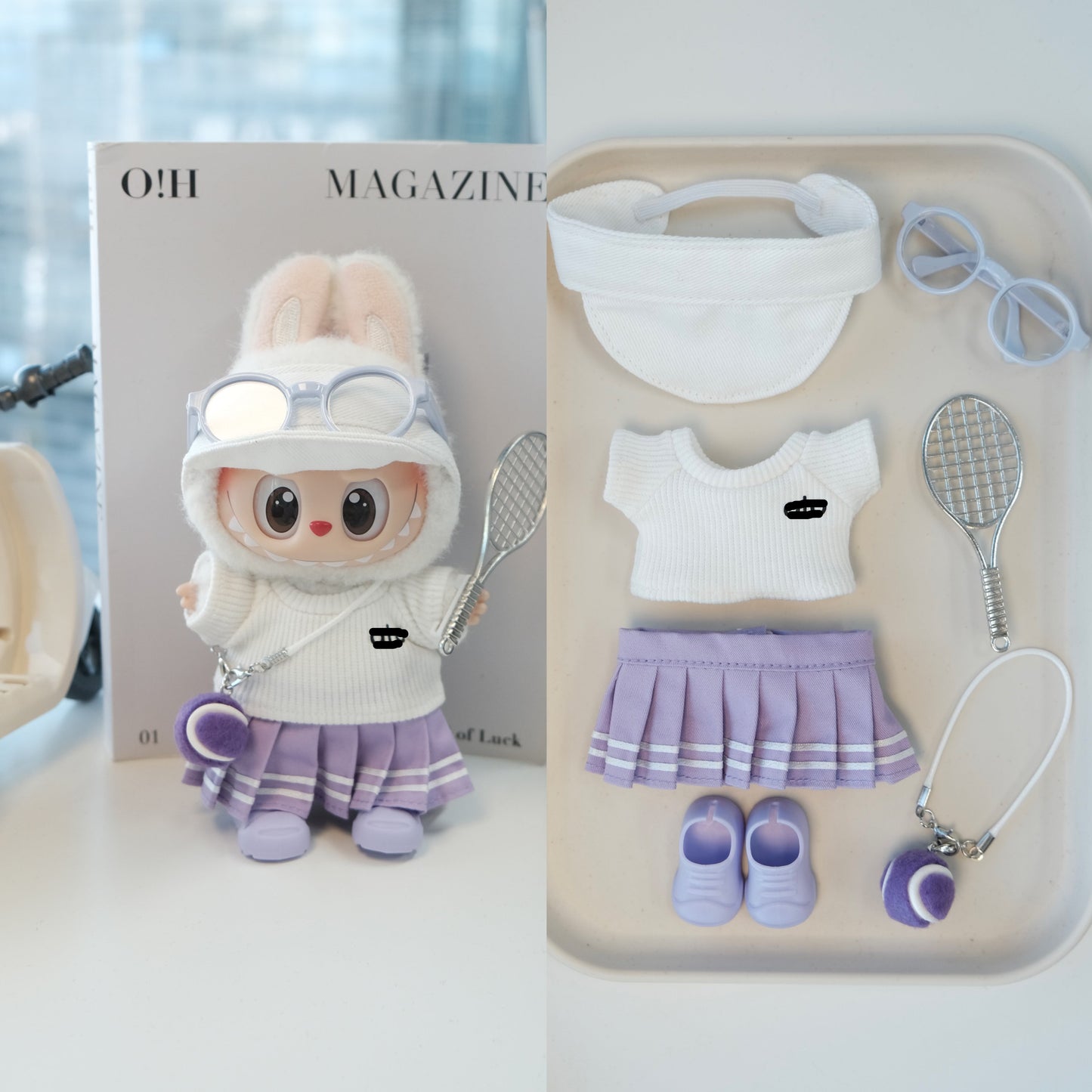 Tennis Skirt Clothes for 15–17cm collectible dolls, product view 8