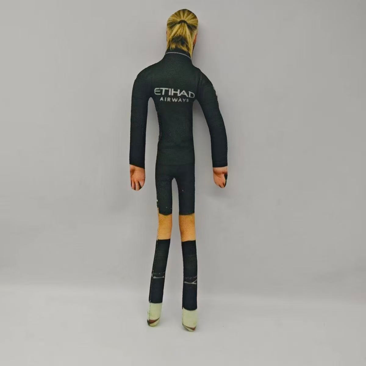 Mini HAALAND Black Wacky Bendy Doll Flexible Funny Figure Football Superstar Inspired Mouse Plush Doll – Handmade Soccer Fan Collectible Figure, Cute Mini Athlete Doll Gift for Football Lovers, Decorative Toy for Home, Desk & Collection