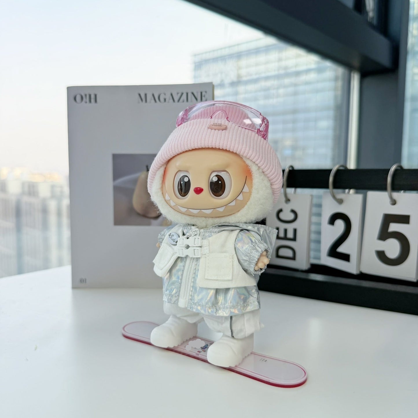 Cute Ski Snowboarding Clothes for 15-17cm Labubu Doll, 5 Pcs Doll's Sports Luxury Outfits Clothes