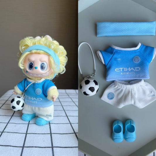 Manchester-Style Mini Soccer Jersey Set for 15–17cm collectible dolls, product view 2