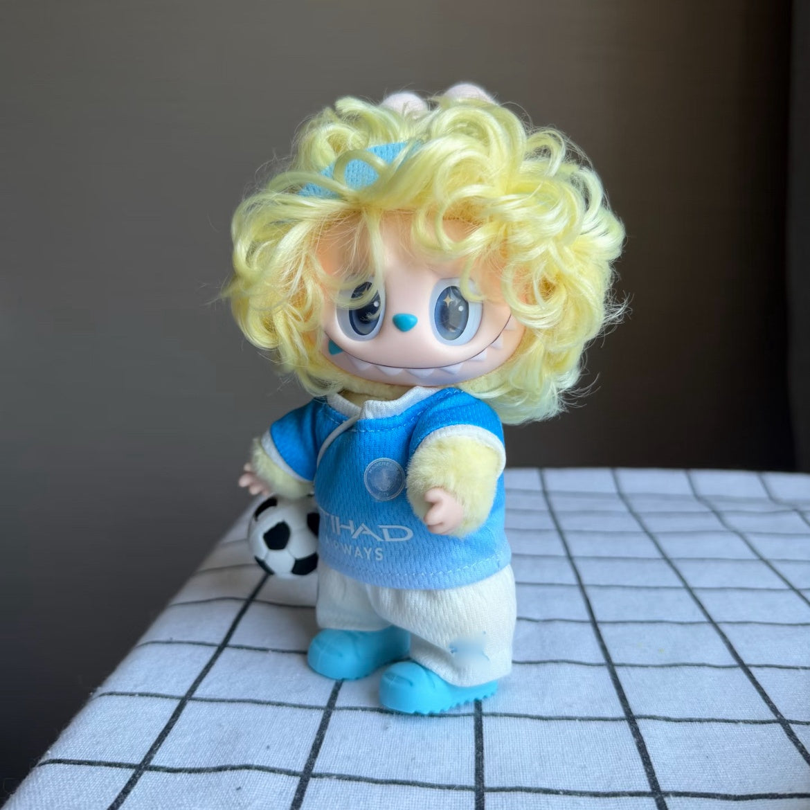 Manchester-Style Mini Soccer Jersey Set for 15-17cm Plush Dolls | 5-Piece Football Uniform