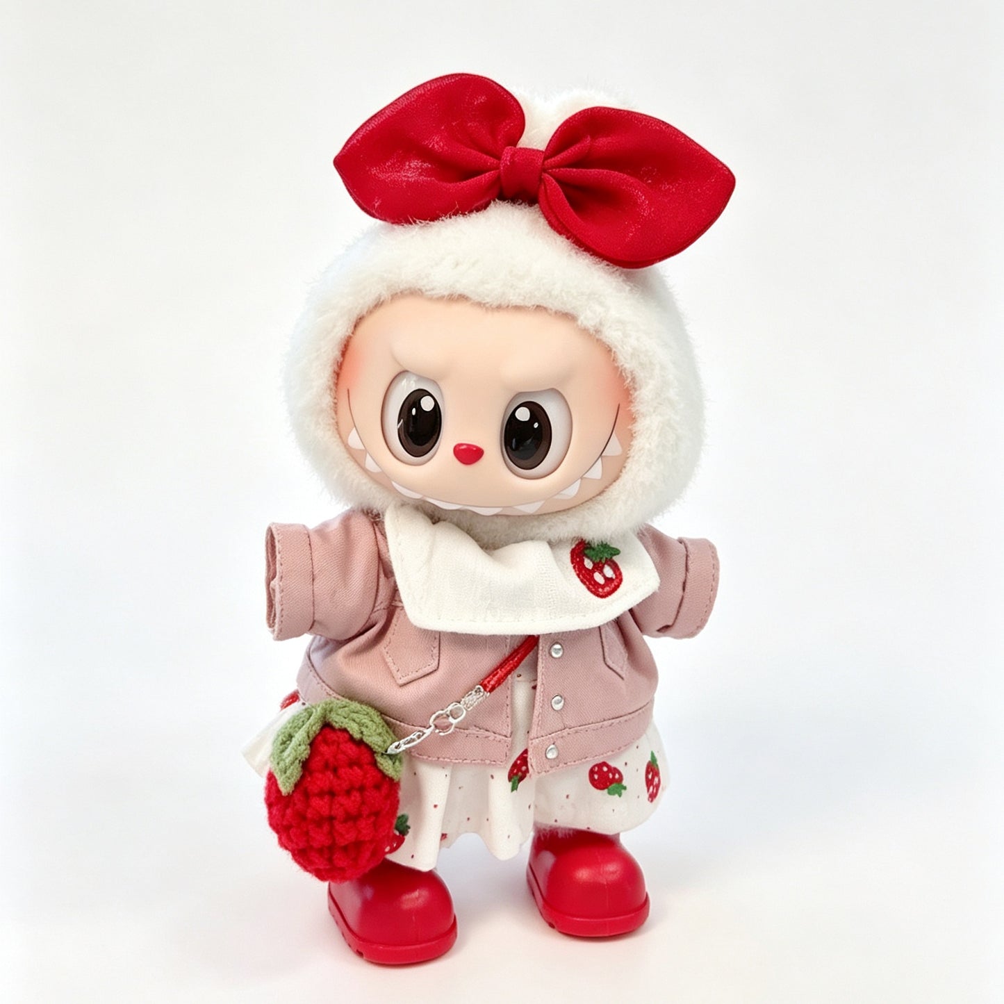 Strawberry Cutey Dress Set for 15–17cm collectible dolls
