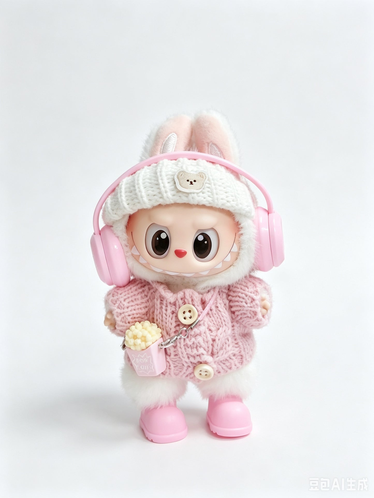 Cute Rabbit Crochet Set for 15–17cm collectible dolls, product view 4