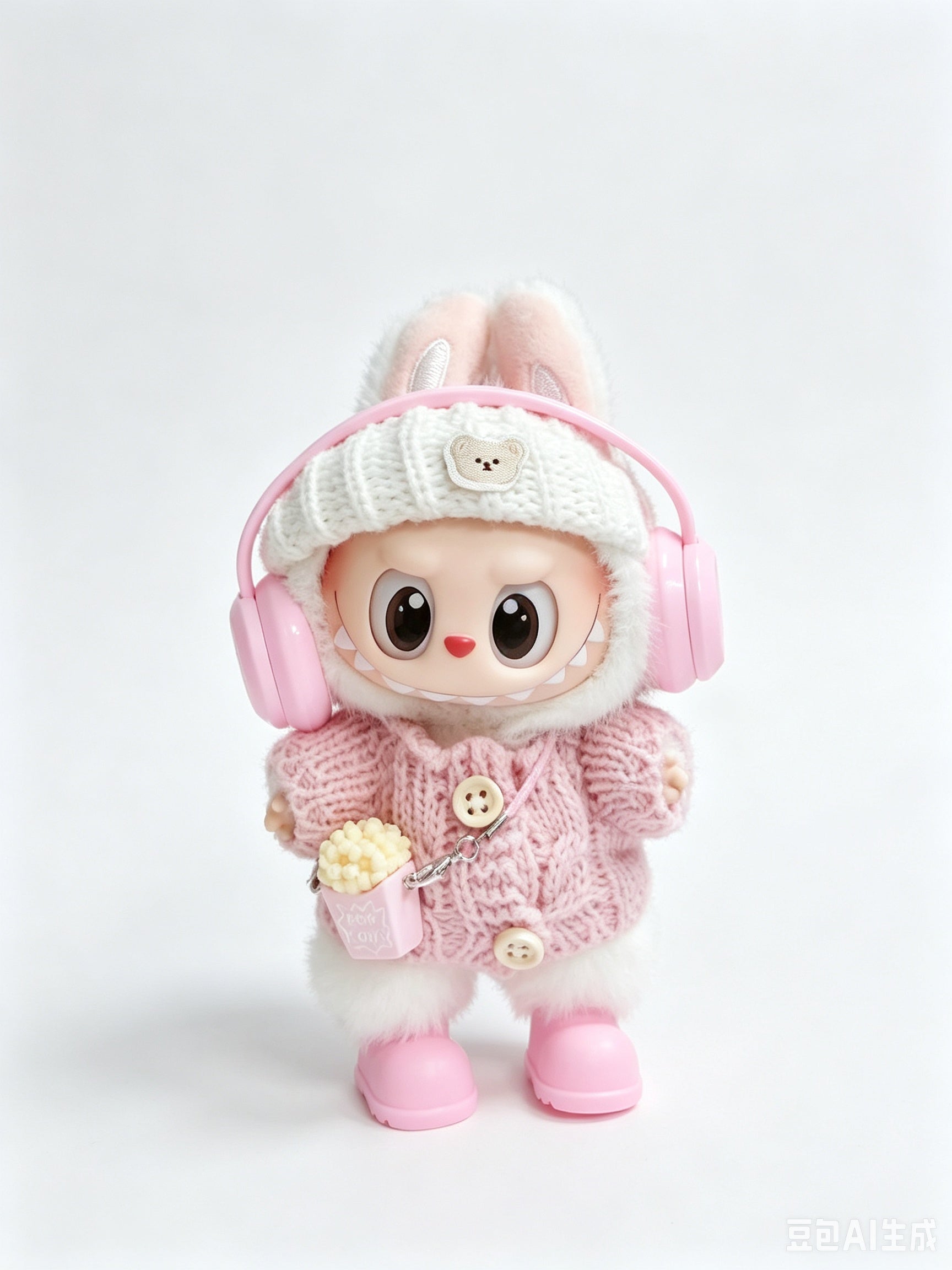 Cute Rabbit Crochet Set for 15–17cm collectible dolls, product view 4